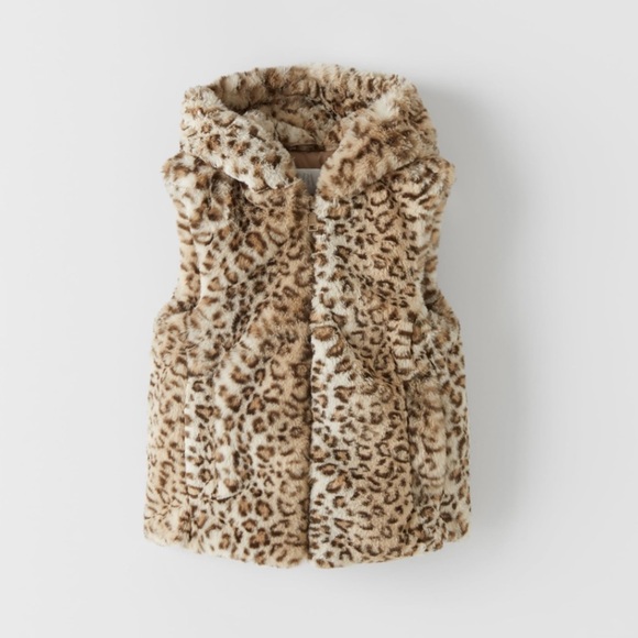 ZARA BNWT Kids Faux Fur Vest - Picture 1 of 4